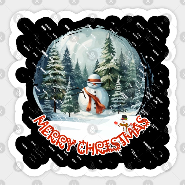 MERRY CHRISTMAS, LET IT SNOW,SNOWMAN Sticker by zzzozzo